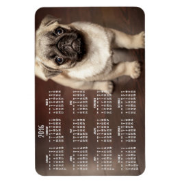 Ímã Calendário de cães 2016 Foto grande Magnet 4x6