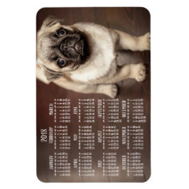 Ímã Calendário de cães 2018 Foto grande Magnet 4x6