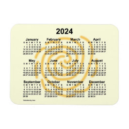 Ímã Calendário de Dias Úteis de 2024 por Janz 4x3 Magn