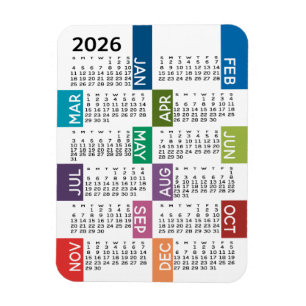 Ímã Calendário de Exibição de Ano de Cheio 2022 - d