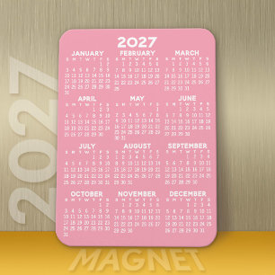 Ímã Calendário de Exibição de Ano de Cheio 2022 - M