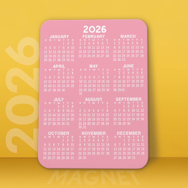 Ímã Calendário de Exibição de Ano de Cheio 2023 - Míni (2026 Calendar Magnet)