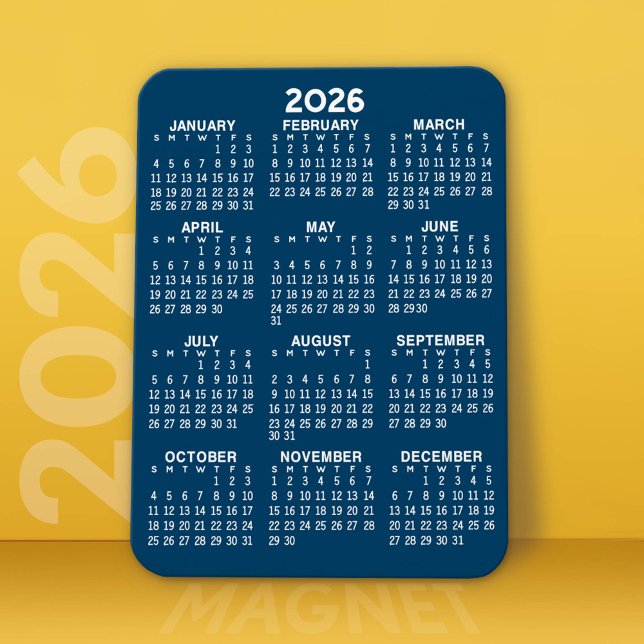 Ímã Calendário de Exibição de Ano de Cheio 2023 - Míni (2026 Calendar Magnet)