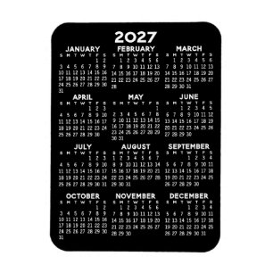 Ímã Calendário de Exibição do Ano de Cheio 2022 - M