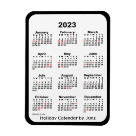 Ímã Calendário de feriados negros 2023 por Janz Magnet