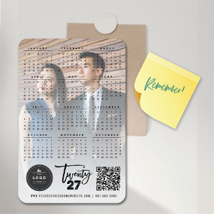 Ímã Calendário de Férias de Foto com Moderna Letra de