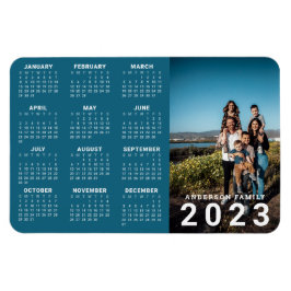Ímã Calendário de Foto da Família Personalizada 2023