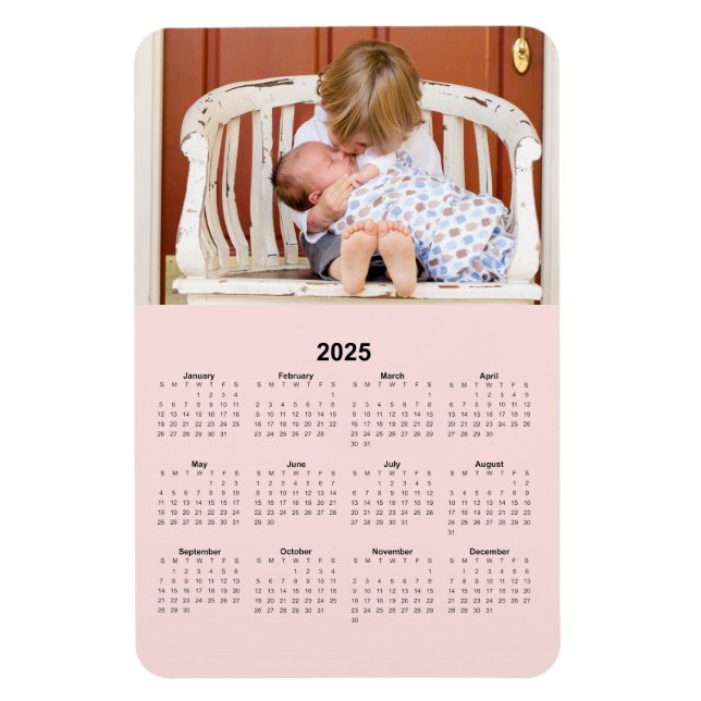 Ímã Calendário de Fotografias Irmão Mensal 2025 (Vertical)