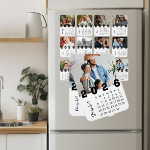 Ímã Calendário de Fotos de Dezembro de 2026 Minimalist