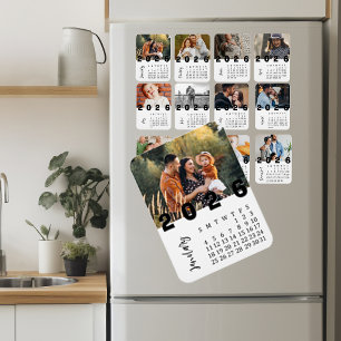Ímã Calendário de Fotos de Janeiro de 2026 Minimalista