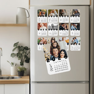 Ímã Calendário de Fotos de Outubro de 2026 Minimalista