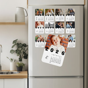 Ímã Calendário de Fotos Minimalista Moderno Maio 2026