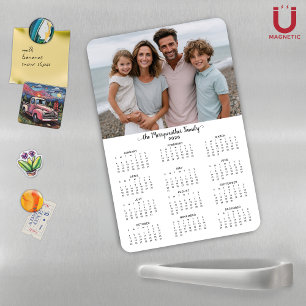 Ímã Calendário de Fotos Personalizadas Moderno 2026