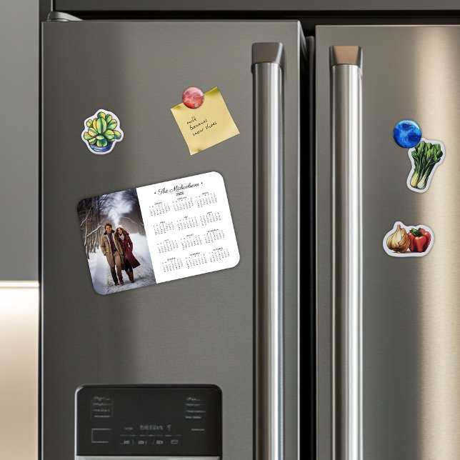 Ímã Calendário de Fotos Simples 2025 (Criador carregado)