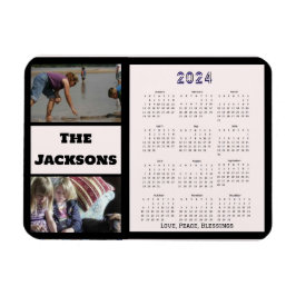 Ímã Calendário de Memória de Fotografia da Família de