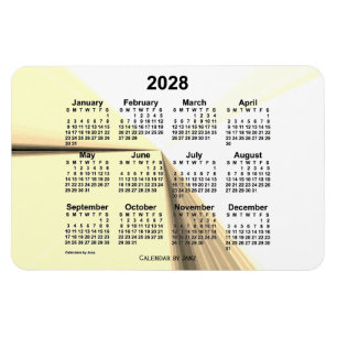 Ímã Calendário de pontos de fuga Sepia 2028 por Janz 4