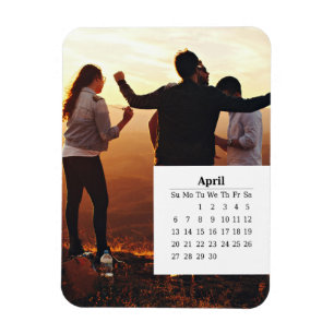 Ímã Calendário de Sobreposição abril de 2025