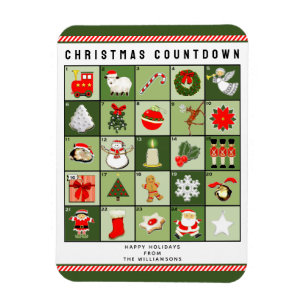 Ímã Calendário do Advento de Natal