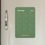 Ímã Calendário do Ano de Cheio Moderno Verde de Sage 2<br><div class="desc">Íman simples e arrojado para 2024. Este design apresenta um conjunto moderno de fontes, um cheio de 12 meses de 2024 anos, contra uma tendência, um fundo verde sábio. Personalize para fazer dele seu ou de algum especial. DICA: você pode alterar a cor de fundo usando a própria Ferramenta de...</div>