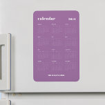 Ímã Calendário do Cheio de Lavanda de Tendy 2024<br><div class="desc">Íman simples e arrojado para 2024. Este design apresenta um conjunto moderno de fontes, um cheio de 12 meses de 2024 anos, contra uma lavanda de fundo. Personalize para fazer dele seu ou de algum especial. DICA: você pode alterar a cor de fundo usando a própria Ferramenta de Personalização da...</div>