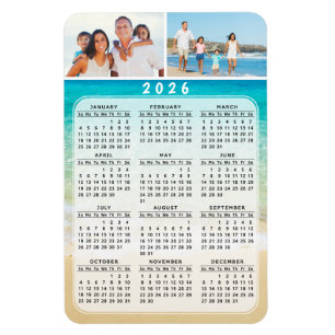 Ímã Calendário do Magnet Fotográfico 2026 4x6 Ano de C
