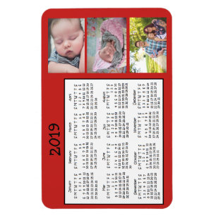 Ímã Calendário do Miniímã Vermelho de Fotos Persona