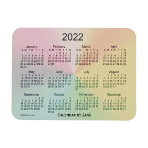 Ímã Calendário do Shimmer La Boca 2022 de Janz 3x4 Ma