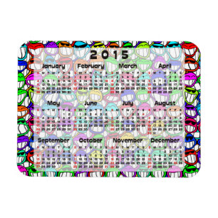 Ímã Calendário feito sob encomenda + seus próprios