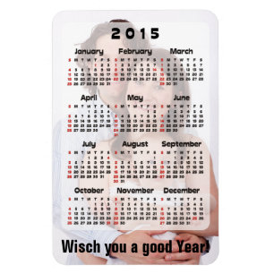Ímã Calendário feito sob encomenda + seus próprios