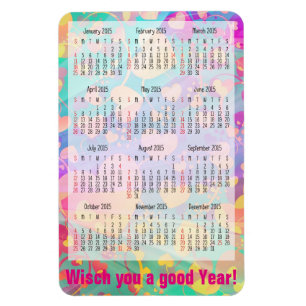 Ímã Calendário feito sob encomenda + seus próprios