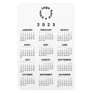 Ímã Calendário geral 2023 com logotipo personalizado
