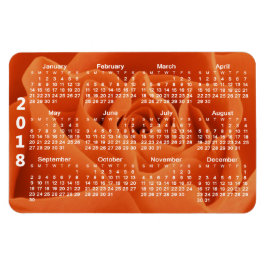 Ímã Calendário Laranja Rosa 2018