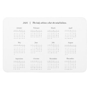 Ímã Calendário Magnético de Cota Personalizada de 2026