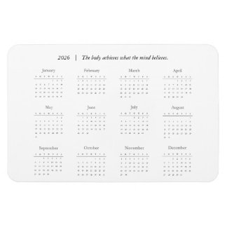 Ímã Calendário Magnético de Cota Personalizada de 2026