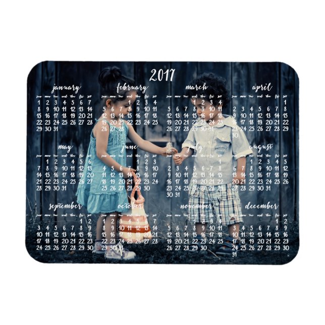 Ímã Calendário Magnético Personalizado 2017 3x4 (Horizontal)