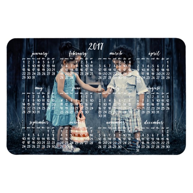 Ímã Calendário Magnético Personalizado 2017 4x6 (Horizontal)
