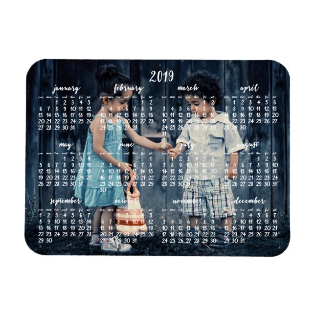 Ímã Calendário Magnético Personalizado 2019 3x4 (Horizontal)