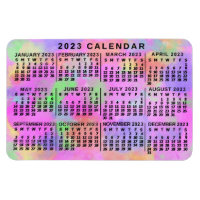 Calendário Mensal 2023 Ano - Pintura do Arco-Íris