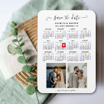 Ímã Calendário minimalista 2 Foto 2024 Salvar a Data<br><div class="desc">Calendário minimalista de 2024 'Salve a Data' Magnet com Calendário Anual de 2024 com 2 fotos bonitas. Diga a sua família, amigos e colegas que você marcou uma data para sua celebração de casamento com este magnata elegante. Para mover o marcador Dourado em forma de coração > clique em azul...</div>