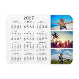 Ímã Calendário Personalizado de Colagem de Fotografias