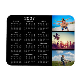 Ímã Calendário Personalizado de Colagem de Fotografias