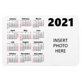 Ímã Calendário Personalizado de Foto 2021 | Finais de