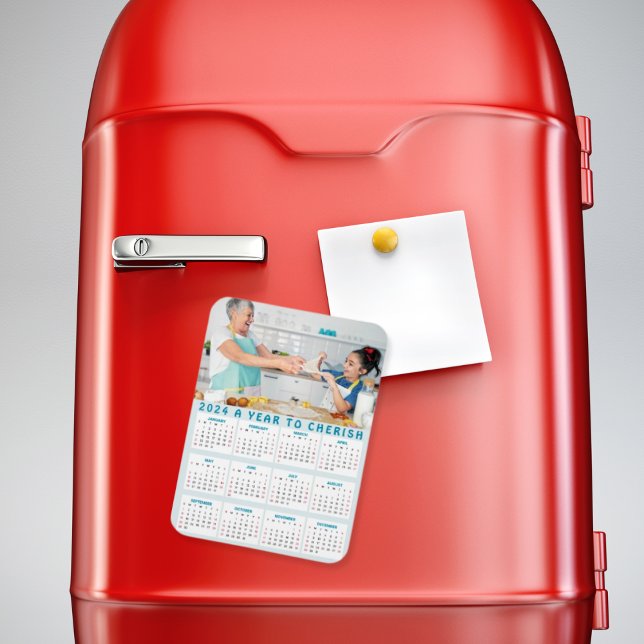 Ímã Calendário Personalizado de Netos Vovó Foto 2024 (Criador carregado)