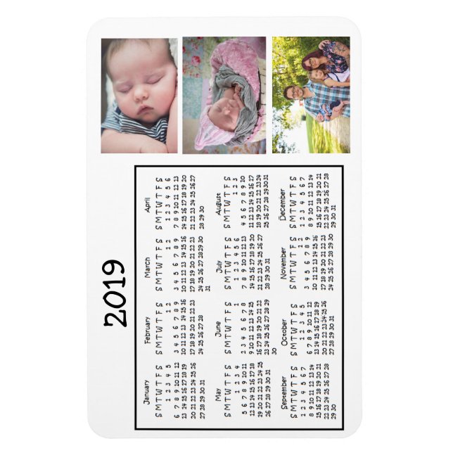 Ímã Calendário Personalizado do Miniímã de Fotografias (Vertical)