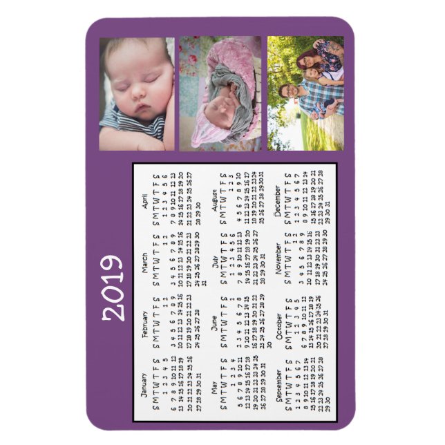 Ímã Calendário Personalizado do Miniímã de Fotografias (Vertical)