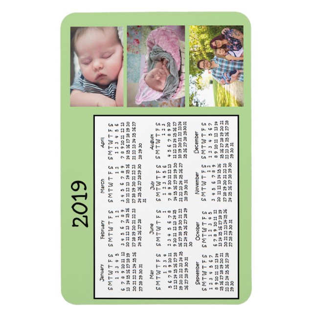 Ímã Calendário Personalizado do Miniímã de Fotografias (Vertical)