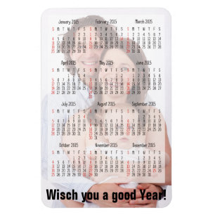 Ímã Calendário personalizado + sua própria foto/backgr