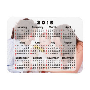 Ímã Calendário personalizado + sua própria foto/backgr