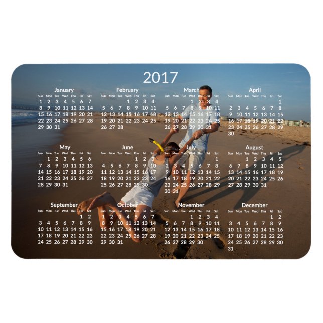 Ímã Calendários Personalizados 2017 Grandes Magnetos F (Horizontal)