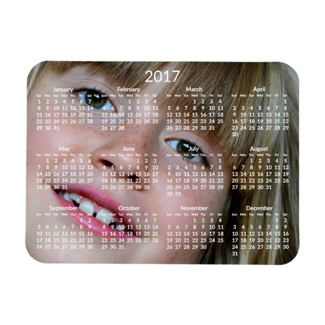 Ímã Calendários Personalizados 2017 — Magnet Flexível (Horizontal)